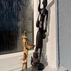 African and Asian Decorative Figurines Bundle of 3 Ornaments