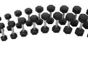 1-10 kg Hex Rubber Dumbells Pack