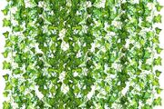 FREE EXPRESS SHIPPING 12 Pack Artificial Ivy Fake Vines for Bedroom Aesthetic, 84 Feet, Greenery Leaves UV Resistant, Hanging Plant Decoration for Wedding, Party, Garden, Office, Wall. Vine Garland