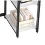 Computer Desk with Full Monitor Stand,120 cm Home Office Desk with Reversible Storage Shelves,Small Study Desk with Headphone Hook and Cup Holder,White Image 5