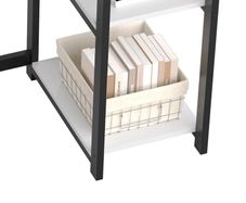 Computer Desk with Full Monitor Stand,120 cm Home Office Desk with Reversible Storage Shelves,Small Study Desk with Headphone Hook and Cup Holder,White