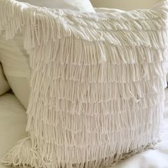 Kylie Minogue White Tassel Cushion