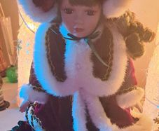 Christmas porcelain doll