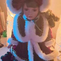 Christmas porcelain doll