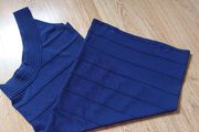 E4 SALE!!  Navy One Shoulder Dress. Size 8
