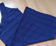 E4 SALE!!  Navy One Shoulder Dress. Size 8
