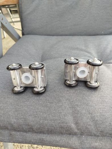 Vintage Mid-Century Rolling Car Salt & Pepper Shakers SALT 4ME & PEPPER 4U