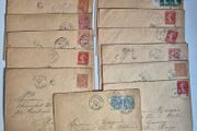 Antique Collection: 10 Vintage French Handwritten Letters Envelopes 1901-1910 Beautiful Calligraphy Paris Hotel History Ephemera Lot