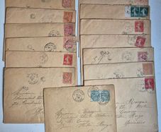 Antique Collection: 10 Vintage French Handwritten Letters Envelopes 1901-1910 Beautiful Calligraphy Paris Hotel History Ephemera Lot