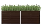 Garden Raised Bed Brown 240x80x77 cm Galvanised Steel
