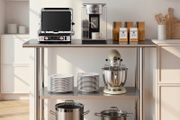 Stainless Steel Food Prep Table Workstation with Adjustable Undershelf  6 x 122 cm