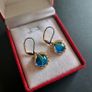 Vintage Style Dragonfly Earrings with Blue Crystal Boho Dangle Earrings Jewellery Image 2