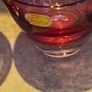2 set x 4 vintage cranberry bohamien glass. Shot glasses collectible each  set  25. 00 euro or all togher for  45. 00 euro. In very good condition. Image 9