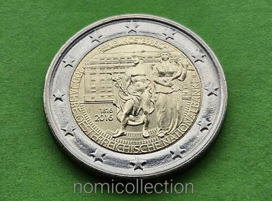Austria 2016 Uncirculated 2 Euro coin.
