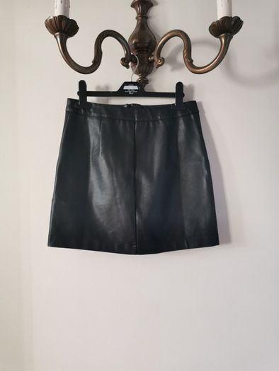 Girls black leather skirt