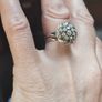 stunning vintage white gold diamond cluster ring Image 2