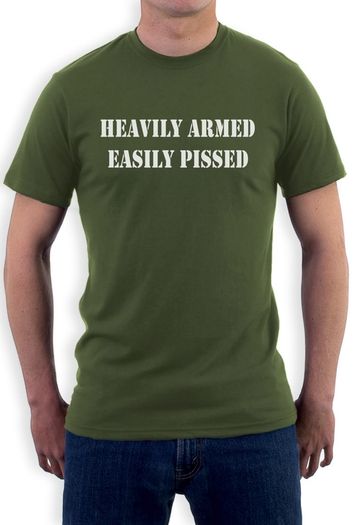 Heavily Armed Easily Pissed T-Shirt tee top shirt