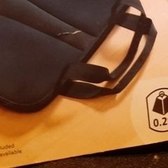 New laptop bag tag attached