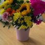 Pink ceramic flowerpot Image 3