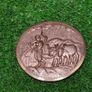 Vintage Indian Hand Crafted Ebossed Copper art Oval Image 6