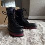 Tommy Hilfiger Chunky Platform Lace-up ankle Flag Outsole Real Leather Lace Up Boots Size 6/39 Image 2
