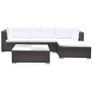 5 Piece Garden Lounge Set with Cushions Poly Rattan Brown (FREE SHIPPING) Image 6