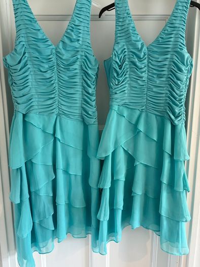 Aqua Blue Short Dresses
