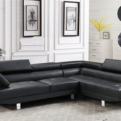 BIG DEAL Black leather 262cm Corner Chaise Sofa 4 colours