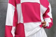 womens oversized colourblock jumper