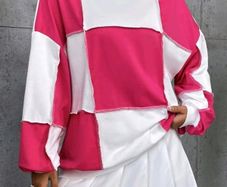 womens oversized colourblock jumper