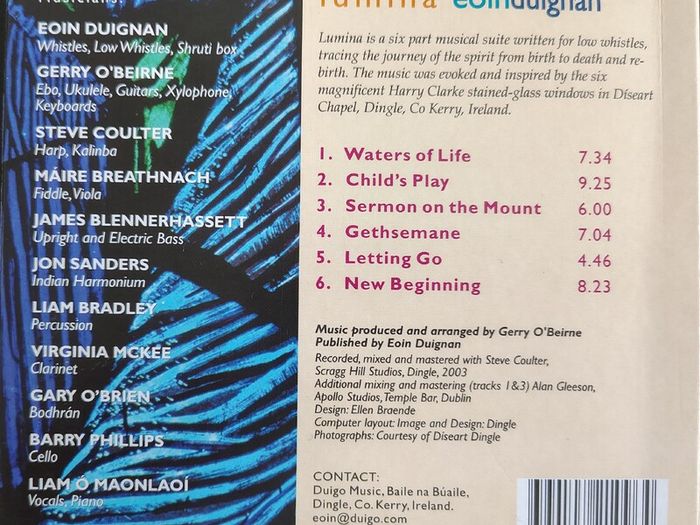 Eoin Duignan - Lumina CD (2004) Folk Trad EX+ Digipak