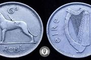 [#2334] - Ireland 1947 | ERROR | Irish 6d | Six Pence | Wolfhound | KM.13a