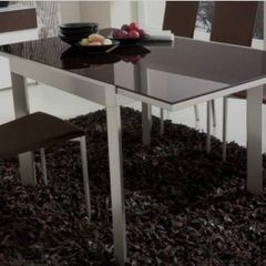 Calligaris "Elasto" glass extendable dining table