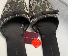 Brand New Womens Zara Lace and Satin Slippers
