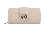 New Stylish Beige - Quilted Metail Detail Trim Purse