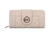 New Stylish Beige - Quilted Metail Detail Trim Purse