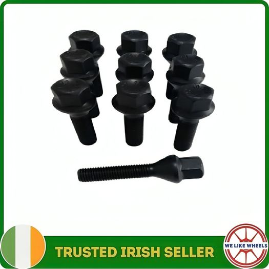 10 x New Black Extended Wheel Bolts For BMW 1,3,5,Z Series (45mm) JB10 - Delivery