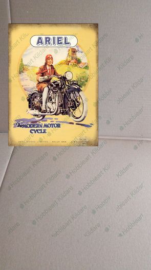Ariel motorcycle reproduction tin metal sign