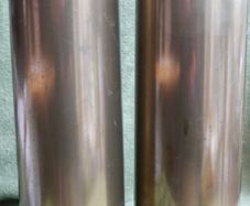 Vintage Two Irish Army Brass Artillery Shell 1954