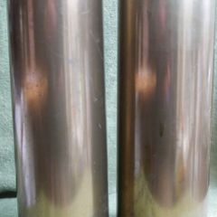 Vintage Two Irish Army Brass Artillery Shell 1954