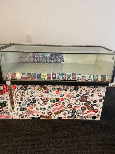 Shop Glass Display Counter x 2 Heavy Wood and Glass