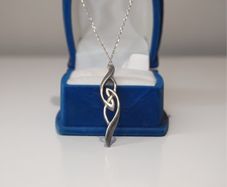 Vintage Kit Heath Sterling Silver Celtic Knot Pendant and Chain