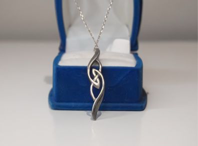 Vintage Kit Heath Sterling Silver Celtic Knot Pendant and Chain