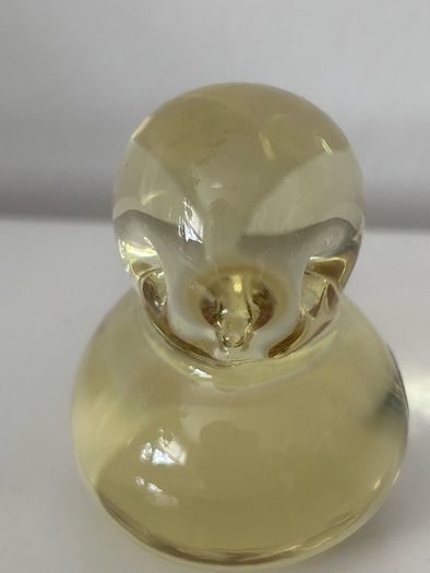 A beautiful yellow art glass bird by Reijmyre,Sweden