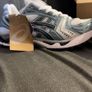 ASICS Grey White Silver Trainers Sneakers Size 42 Image 4