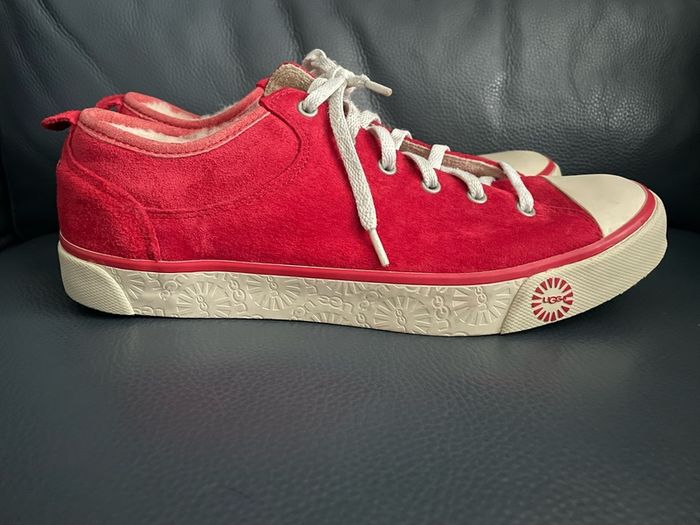 UGG sneakers red women's shoes size 39.5