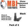 iPhone 8 8 Plus SE2 SE3 2020 SE 2022 Replacement Bottom Dock Screws Black Image 2
