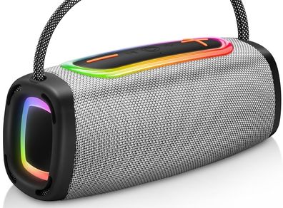 Matast A6 Portable Bluetooth 5.3, 24W Speaker with Colors, 66mm Speaker Diameter, IP-X6 Waterproof Wireless with RGB Multi-Color Rhythm Lights for Home/Outdoor/Party Use