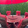 Hard Wood Garden Table & Chairs Image 10