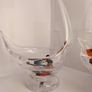 glass swans hand made and blown clear wedding gift present display decor shop art deco  Countertop hotel reception key holder  sweets  holder  Centre piece  figurine Image 3